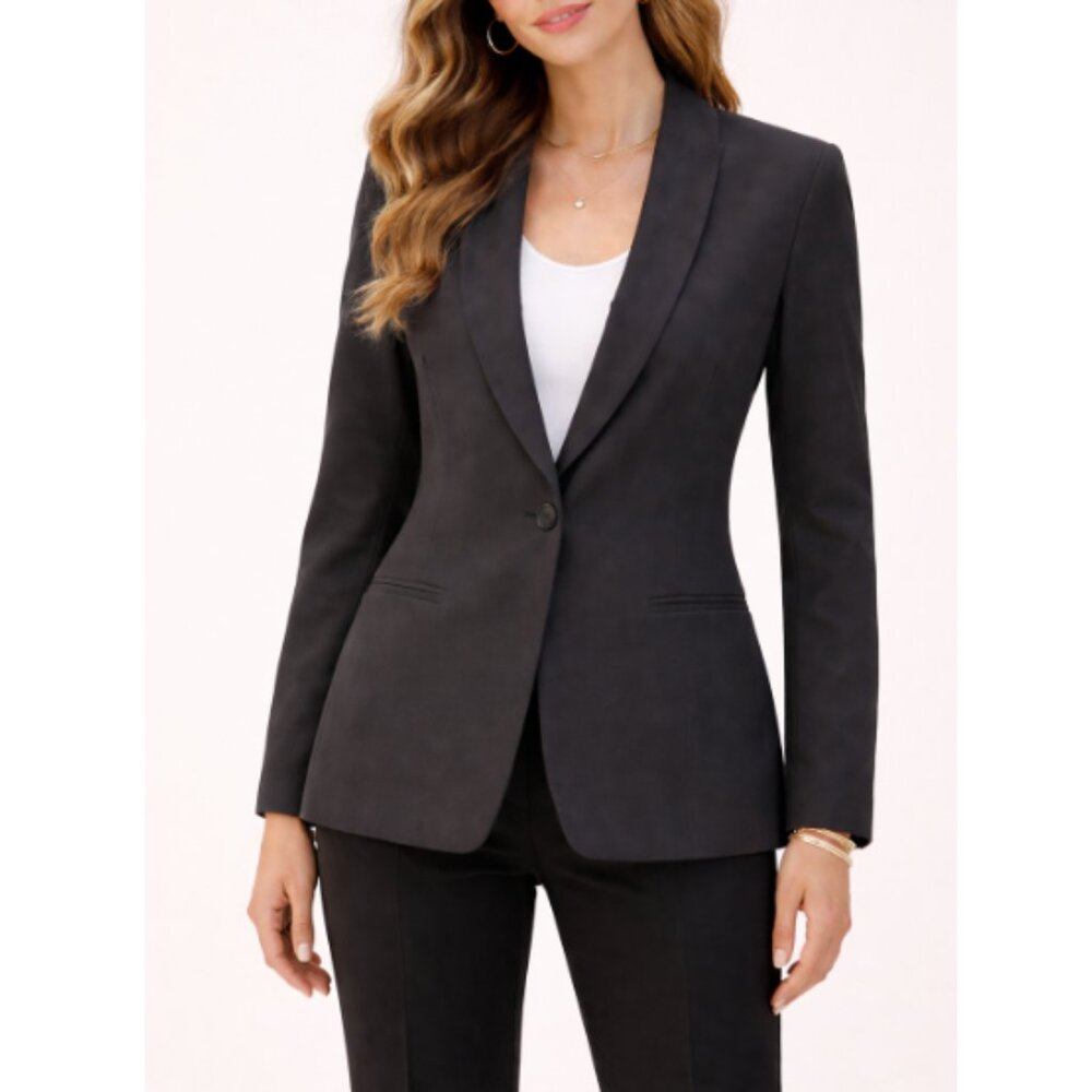 Banana Republic Women's Black Slim fit Single Button Front Blazer Size 2